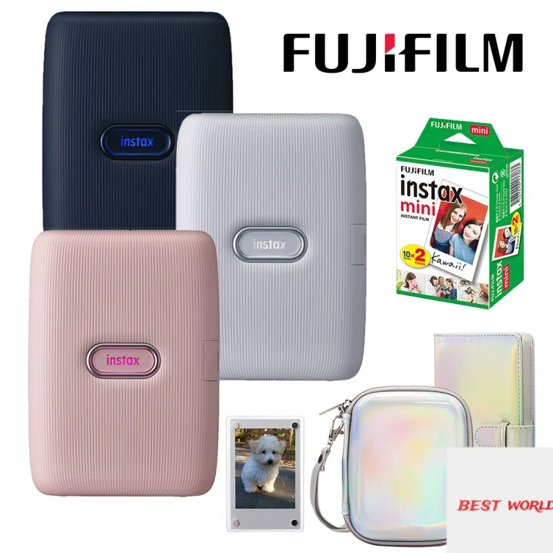 

Fujifilm Instax Mini Link Printer + 20 Sheet Instax Mini White Film + 96 Pockets Album + EVA Hard Travel Case Bag
