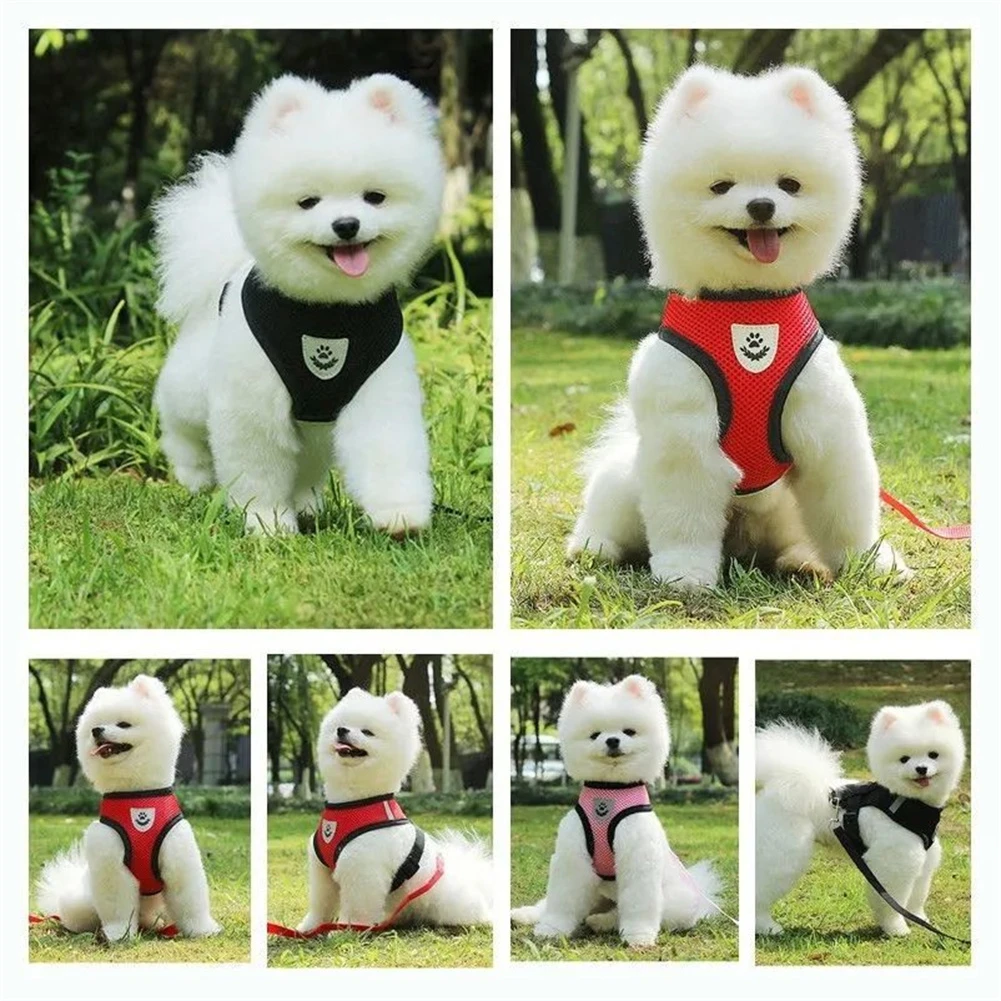 

Reflective Cat Harness and Leash Set Adjustable Mesh Vest For Small Medium Dogs Outdoor Walking Dogs Lead Puppy Training Leashes