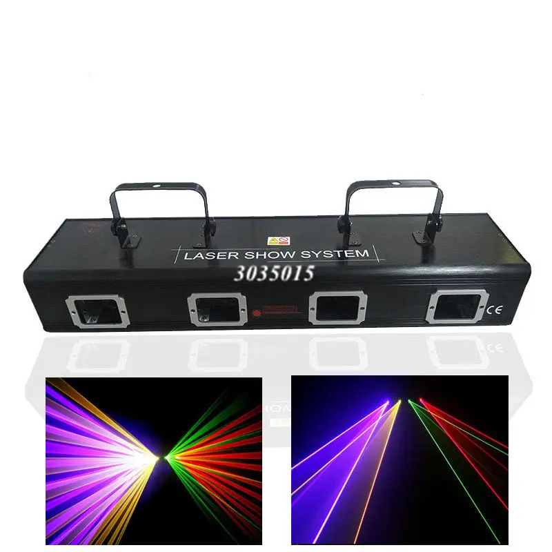 Продажа Четыре прочных линзы RGBY, система лазерного шоу, сценическое украшение для дискотеки, Рождественское украшение, Лазерное освещение, проекци...