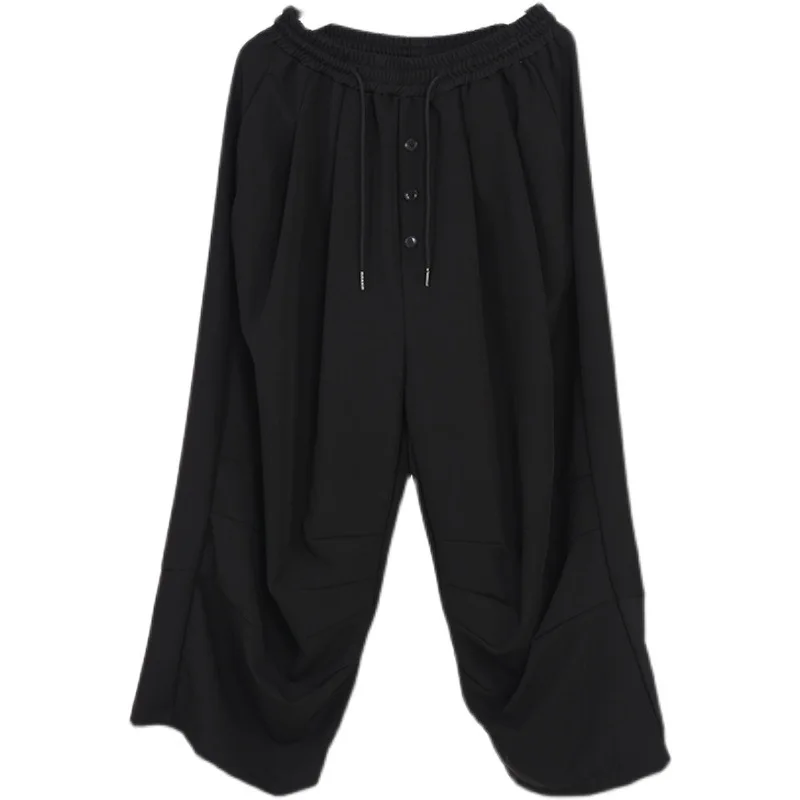 Мужские прямые брюки черные повседневные уличная одежда мужская весенне-летняя