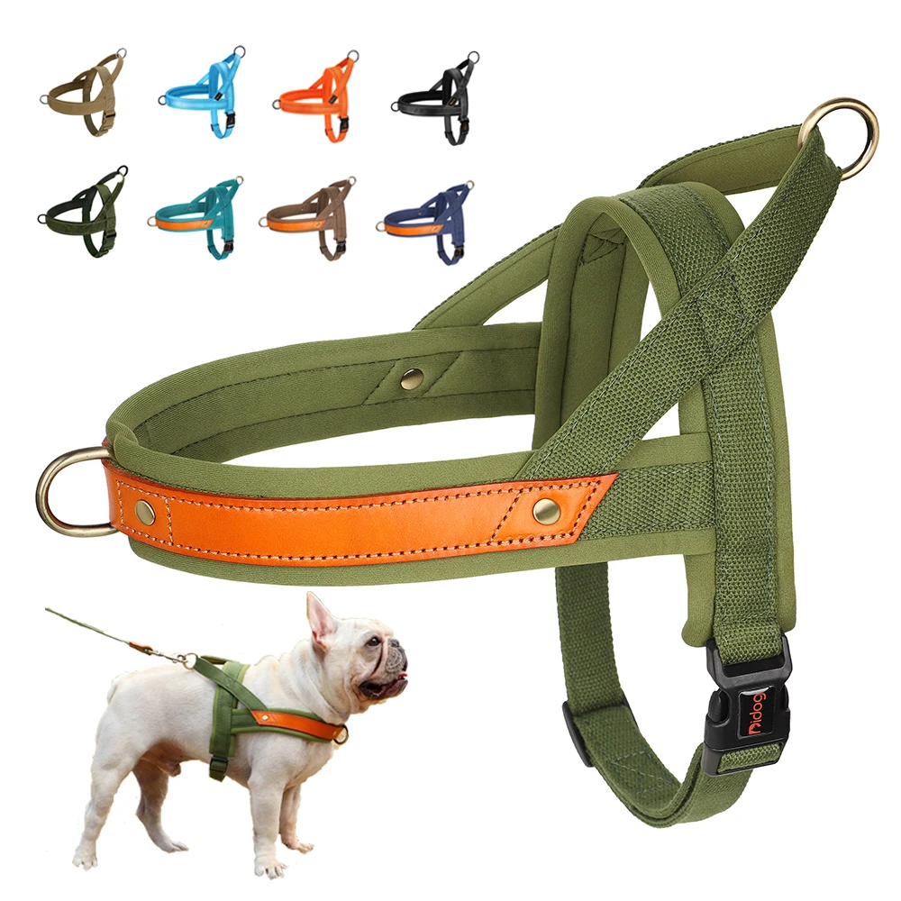 No Pull Dog Harness Soft Padded Dog Harnesses Vest Reflective Pet Training Harnesses Durable For Small Medium Large Dogs Bulldog