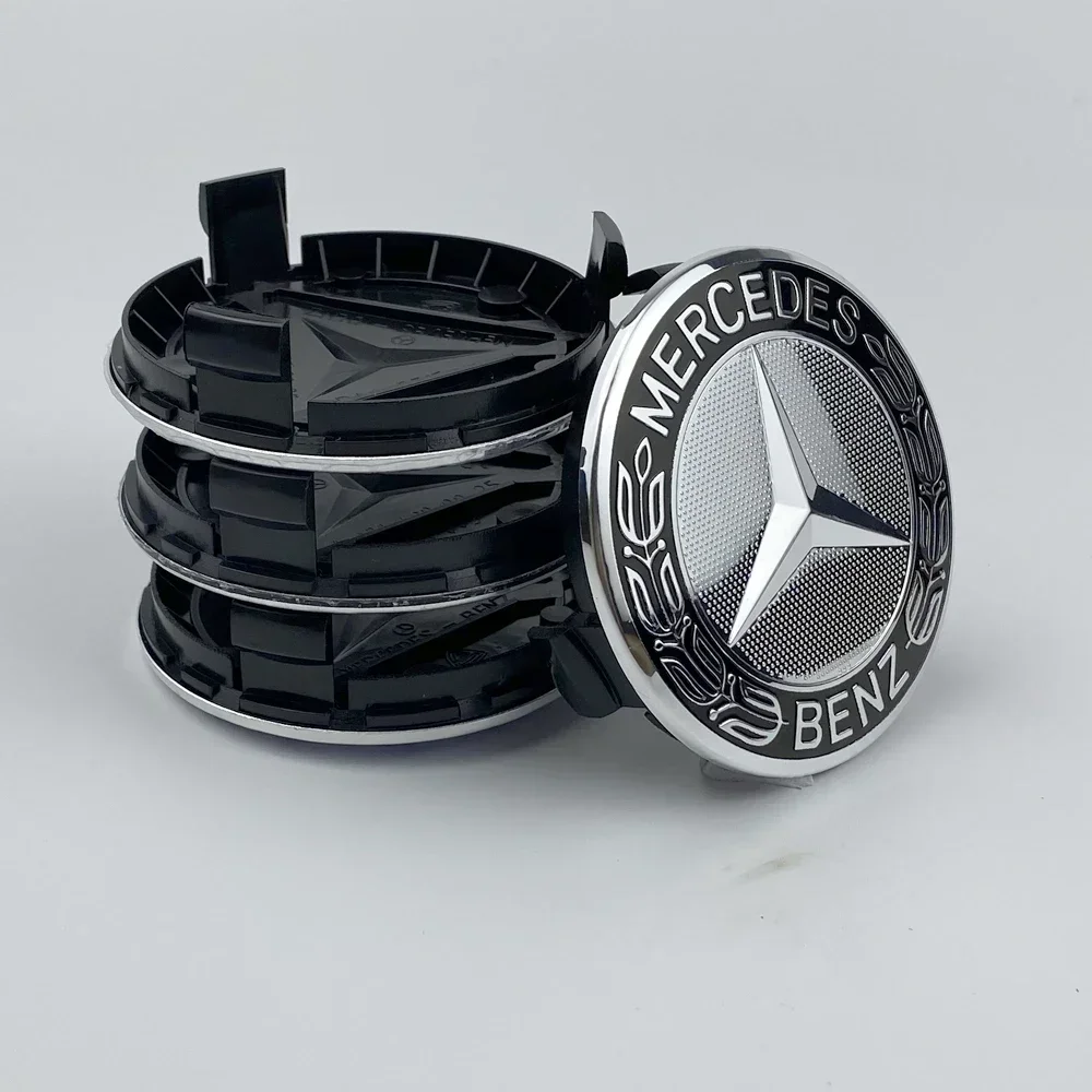 

75 мм автомобильный Стайлинг, центральные крышки ступиц, замена колпачков для Mercedes Benz W211 W203 W204 W210 W124 AMG W202 CLA W212 W220 W205