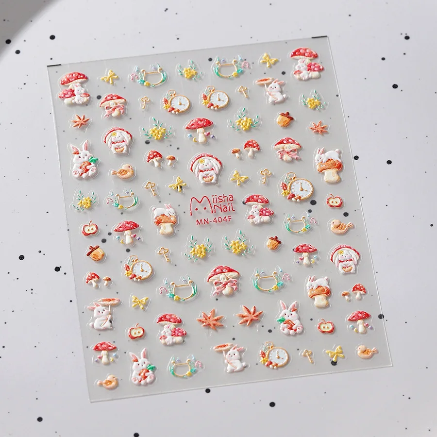 Птица Часы Ключ Яблоко Кролик Банни Радуга Кленовые Листья Сосновая Шишка Гриб