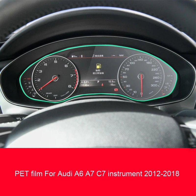 

Защитная пленка ПЭТ для Audi A6 A7 C7 2012-2018, мембрана для автомобильной внутренней приборной панели, украшение для ЖК-экрана с защитой от царапин
