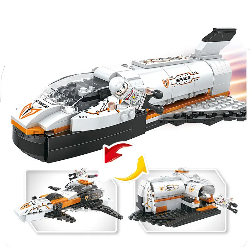 

Креативный и сменный авиационный космический корабль бульдозер пиратский ковбой мелкие частицы Детский развивающий строительный блок дет...