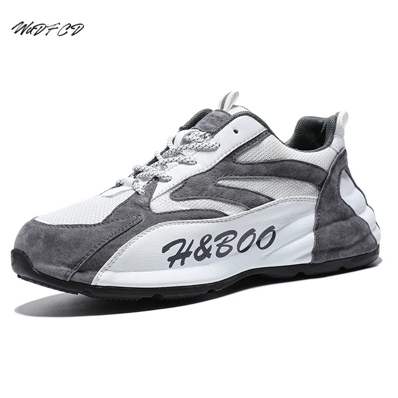 

Mens Chunky Sneaker Fashion Casual MixedColors Microfiber Leather Mesh Breathable Increased Internal Cover Bottom Platform Shoes