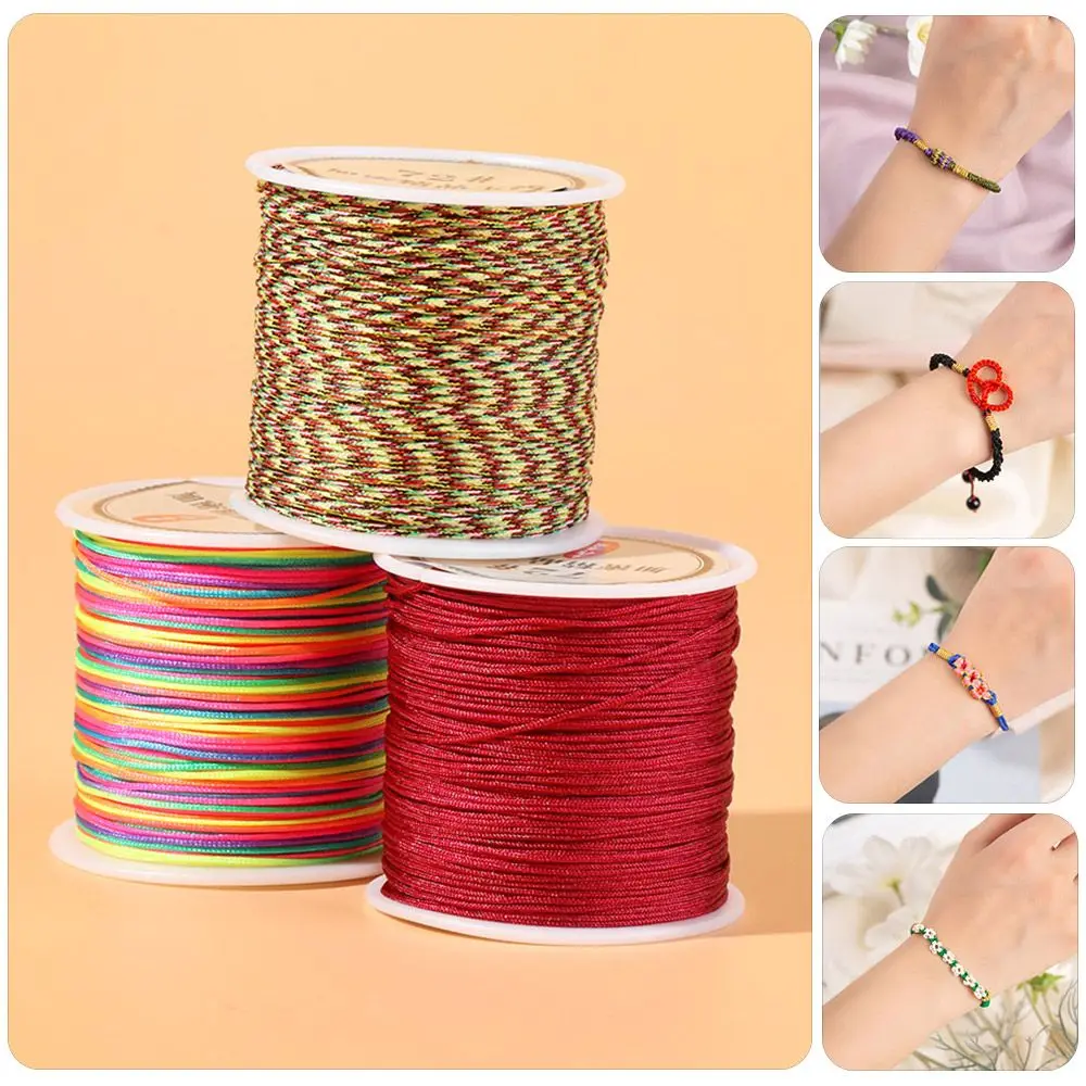 

Creative Beading Craft Tassels Waxed Cord Bracelets Jewelry Rope Nylon Threads