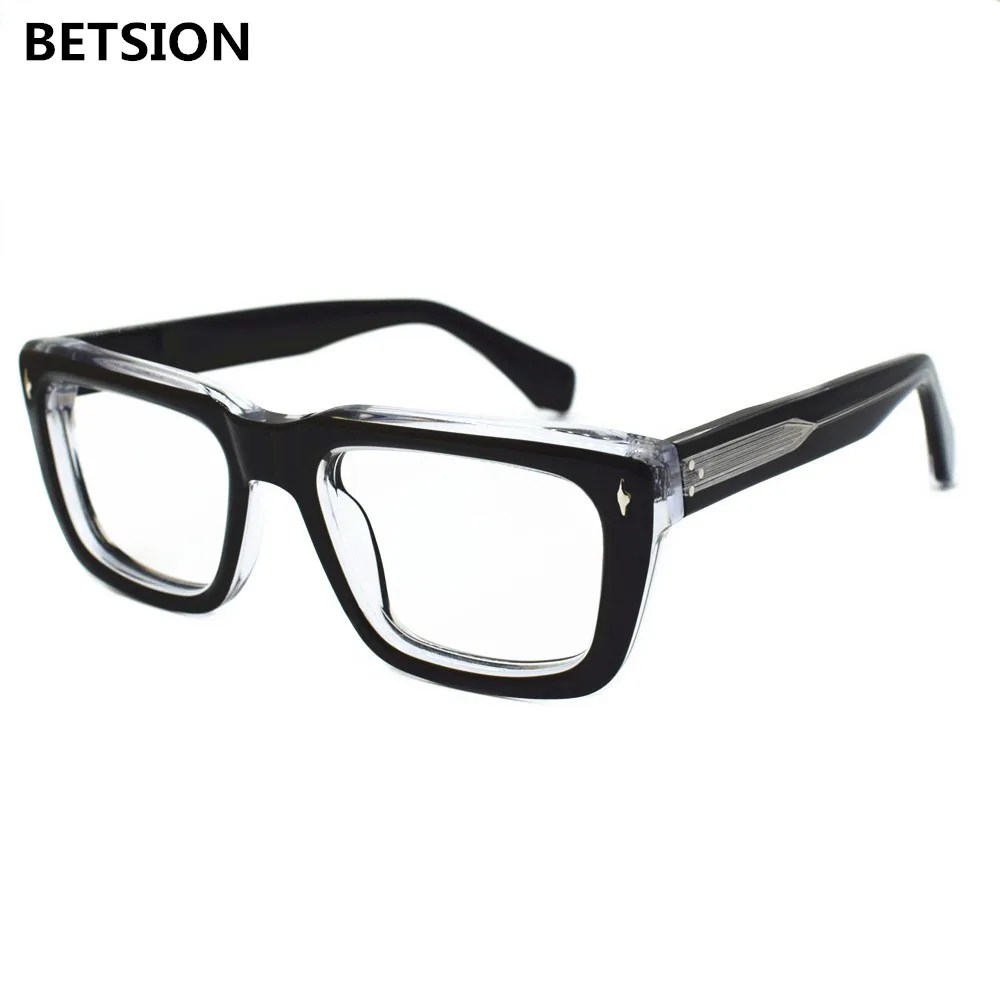 Винтажные квадратные очки для чтения, ацетатные очки для дальнозоркости, модные мужские компьютерные очки в стиле ретро с полным ободком 50 75 100 125 150 175 200 225