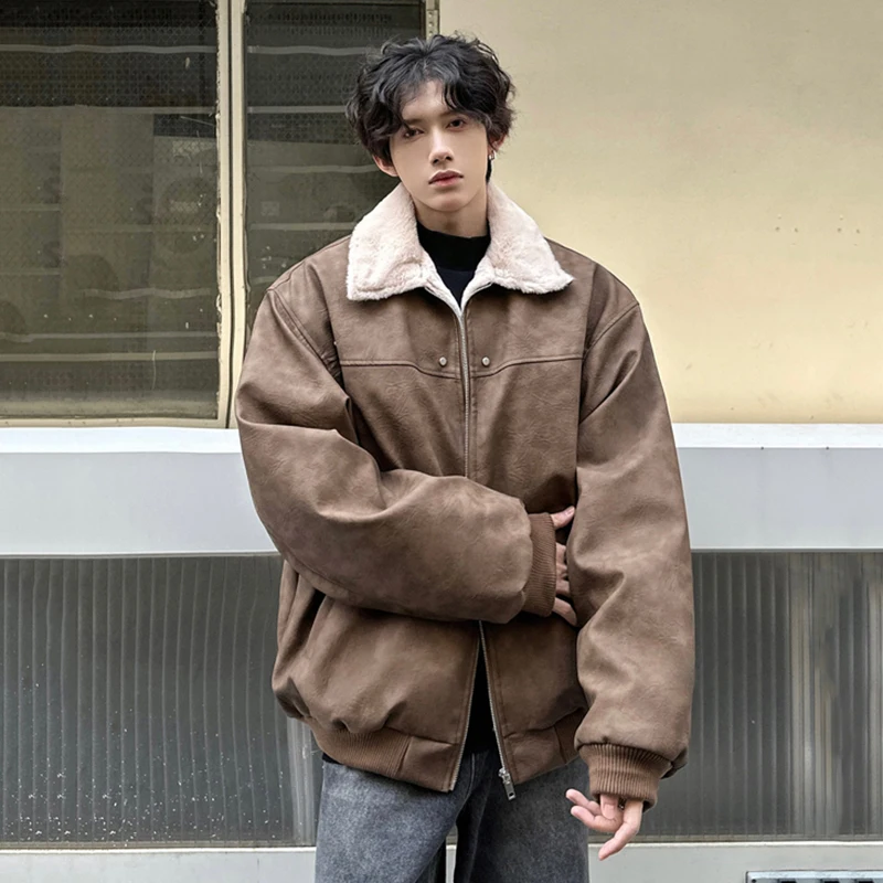 IEFB High Street Мужские куртки Повседневная флисовая утолщенная куртка из