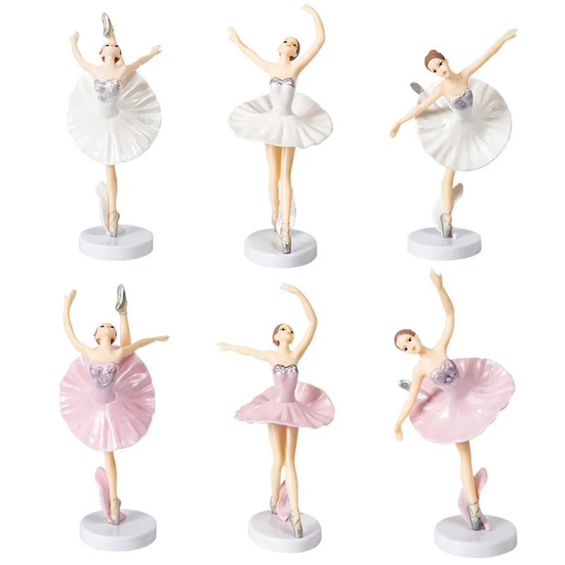 

3Pcs Ballet Girls Cake Topper Dancing Girl Doll Decor Wedding Birthday Cake Decor Baby Shower Favor Happy Birthday Party Decor