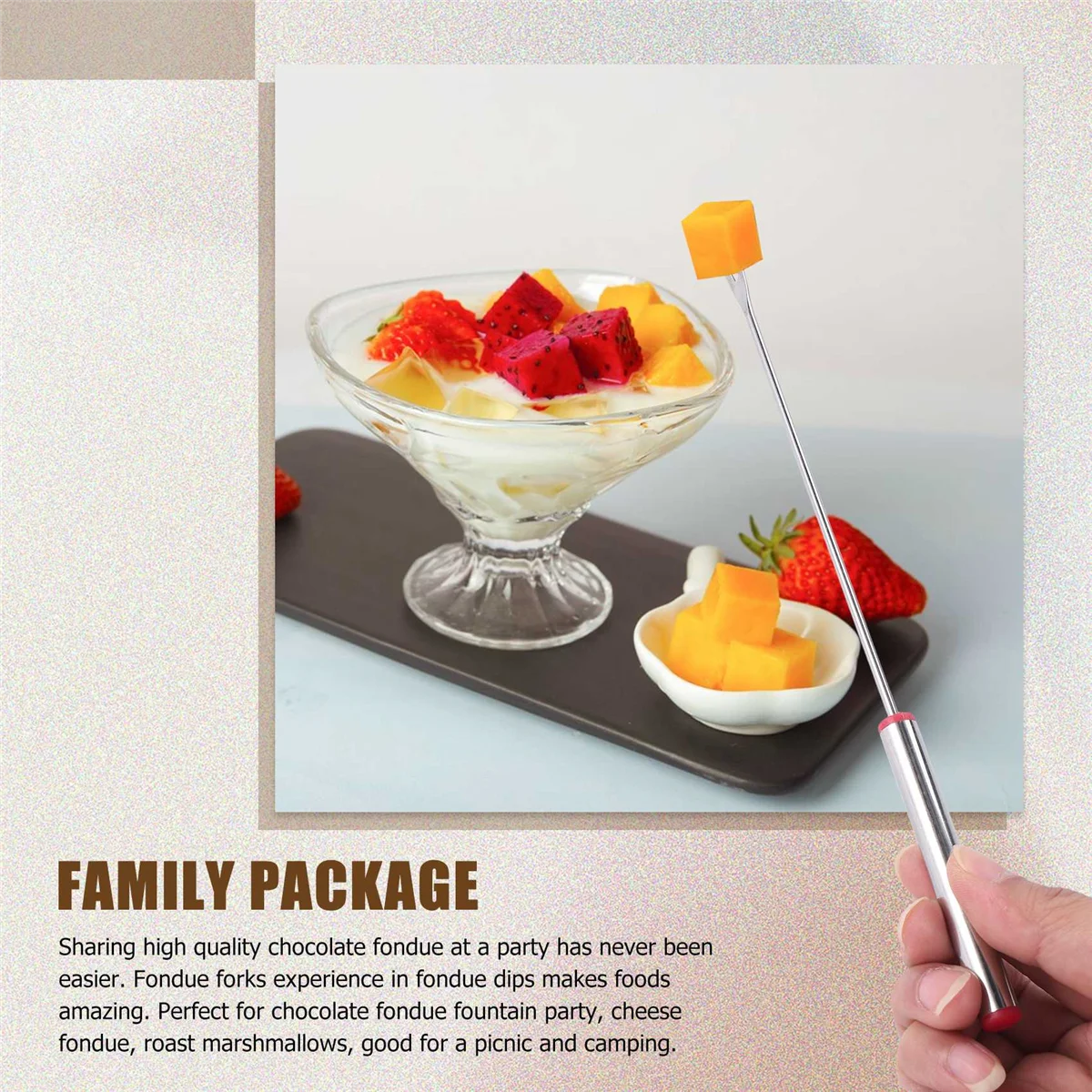 Набор палочек для фондю из нержавеющей стали приготовления швейцарского сыра