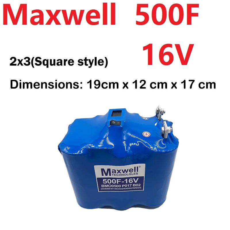Суперфарад конденсатор Maxwell 500F 16 В, автомобильный выпрямитель 2,7 в 3000F, с выравнивающей платой, отображением напряжения, аудио конденсатор