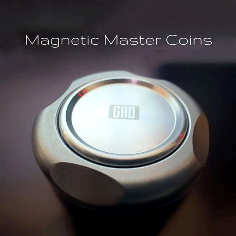 Gao Studio Magnetic Master Coins Fidget Spinner EDC Adult Metal Fidget Toys Autism ADHD Hand Spinner Anti-anxiety Stress Relief