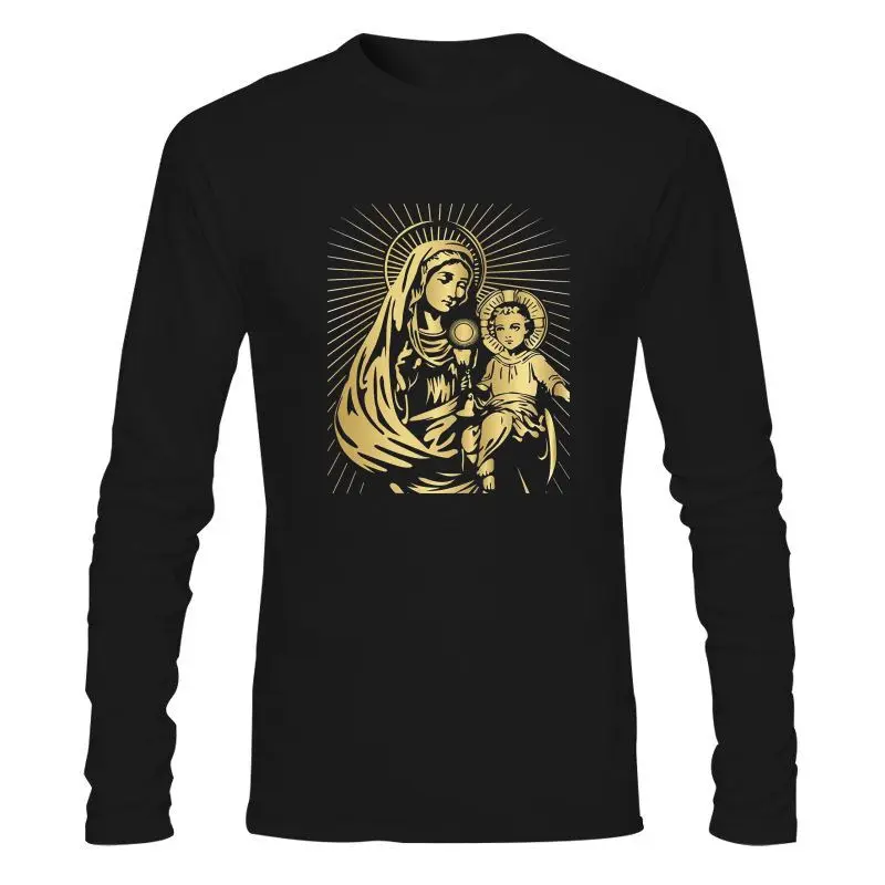 

Man Clothing New Virgin Mary Mother With Child Men T-Shirt Christianity