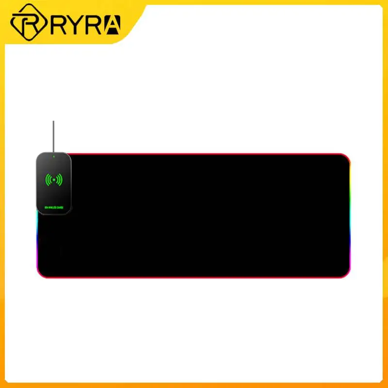 

Беспроводной игровой коврик для мыши RYRA с зарядным устройством RGB для телефона, настольного ПК, ноутбука, компьютера