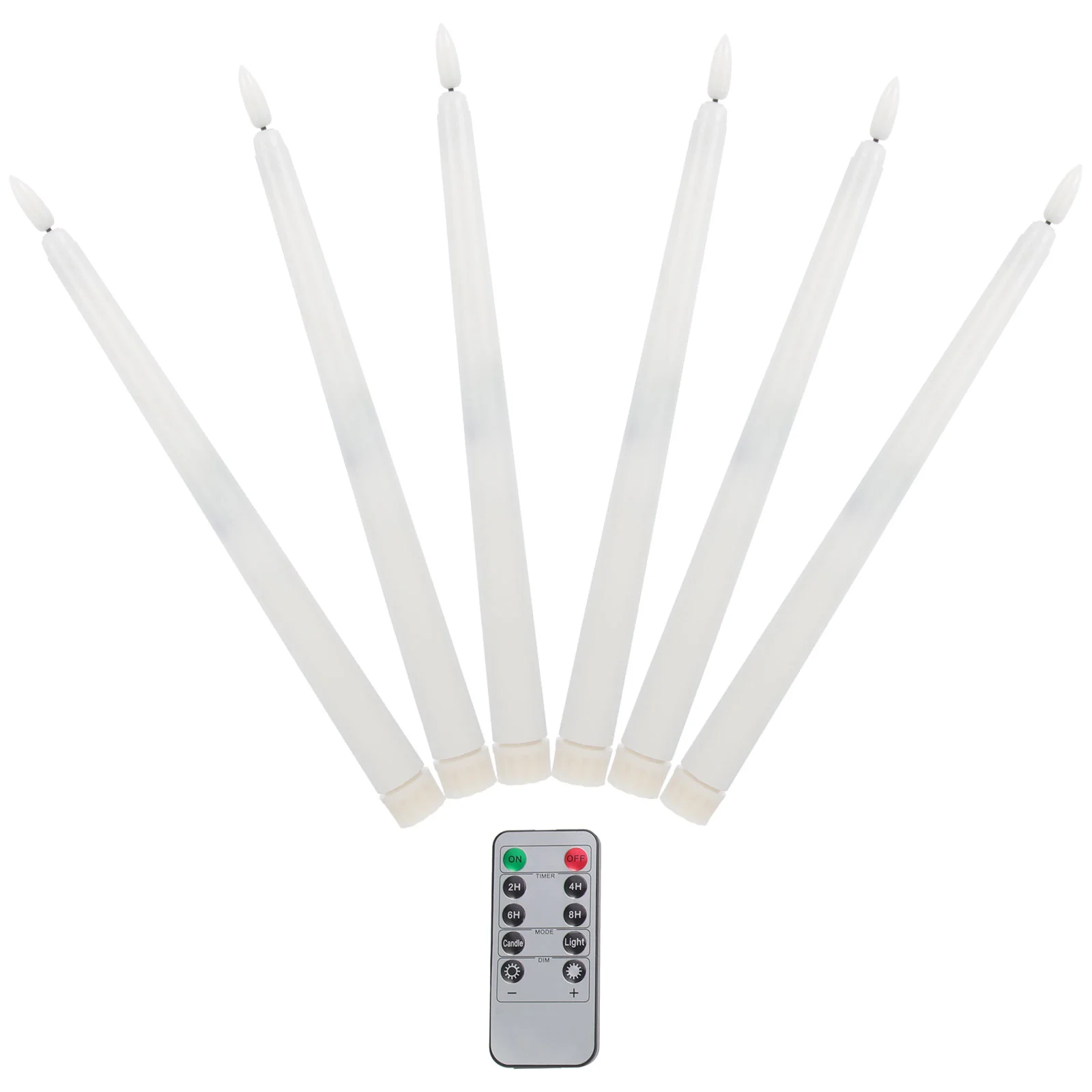 

6Pcs Flameless Taper Candles with Remote Operated Light Wedding Christmas Decor