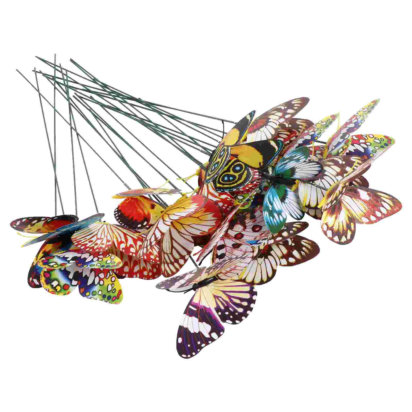 

Stake Garden Stakes Artificial Insect Flower Yardpot Decor Beds Ornaments Flying Patio Decorative Picks Decorations Metal
