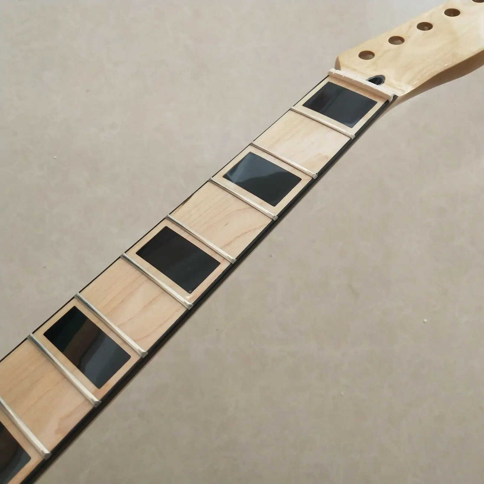 High quality Maple Guitar neck 22 fret 25.5in Maple Fretboard Black Block Inlay enlarge
