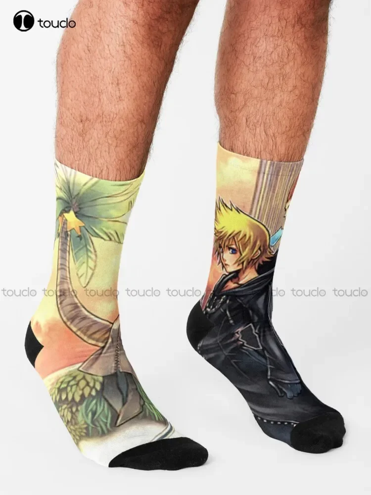 Фото Kingdom Hearts - носки Sea-Salt Trio, футбольные носки, женские персонализированные носки унисекс для взрослых и подростков, молодежные носки 360° °   Цифровая печать искусства №2