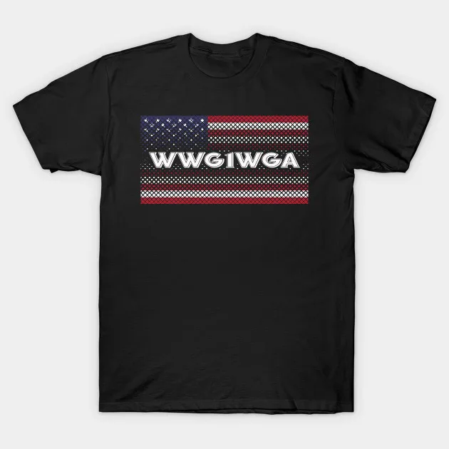Мужская футболка Qanon WWG1WGA с американским флагом женская и |