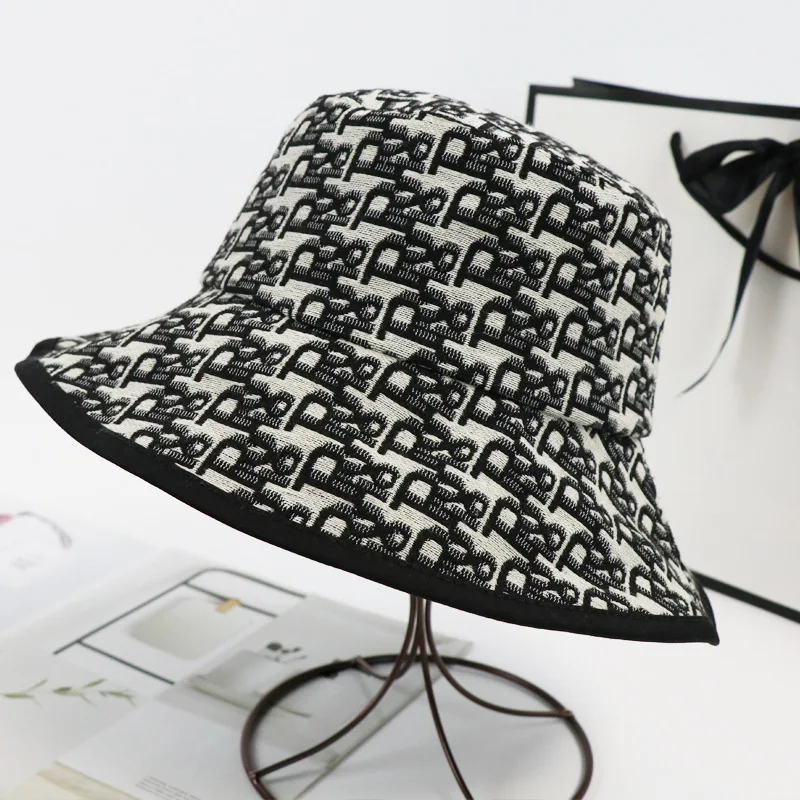 

Summer Bucket Hat for Women Di.x Designer Letters Double Side Cotton Fishing Sun Cap for Men's Travel Panama Fisherman Hat