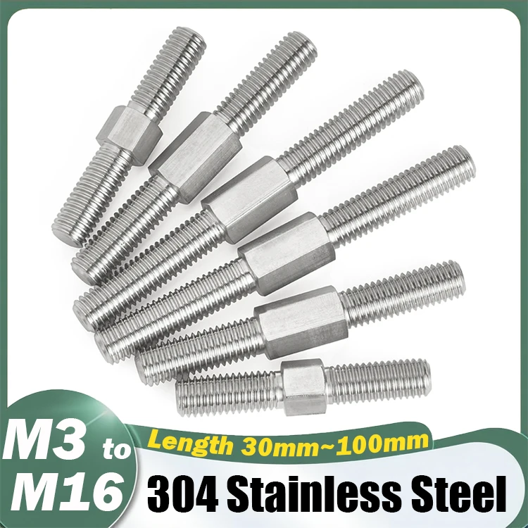 

Шпильки с двойной резьбой M3-M16 нержавеющая сталь 304