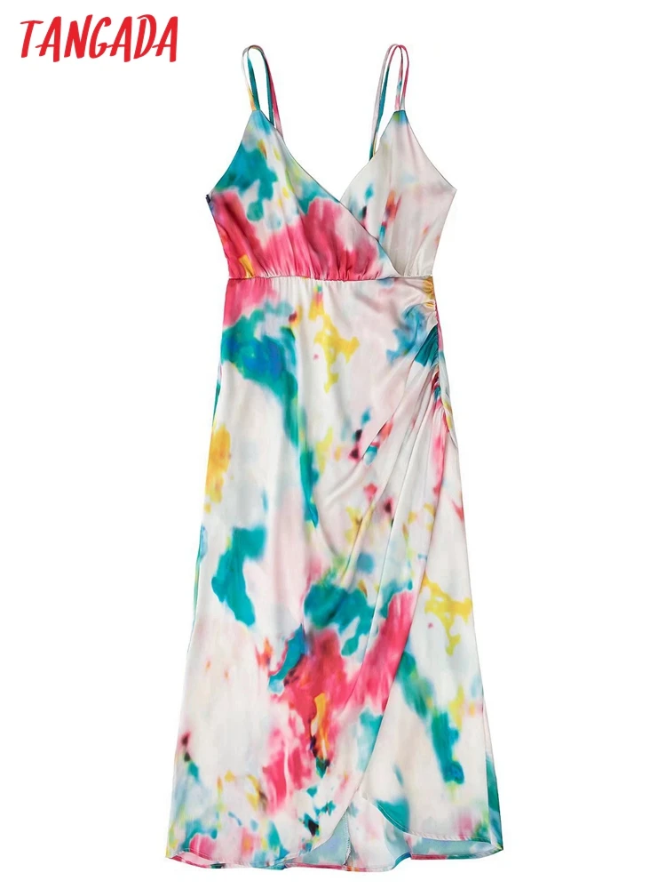 

Платье летнее Плиссированное с принтом, без рукавов и с открытой спиной, 3H537