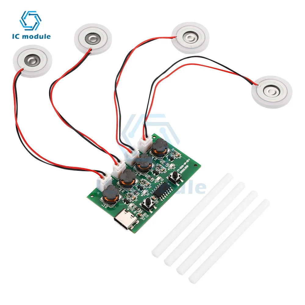 Diy Kits Mist Maker And Driver Circuit Board 4 Fogger Atomization Film Atomizer Sheet Oscillating