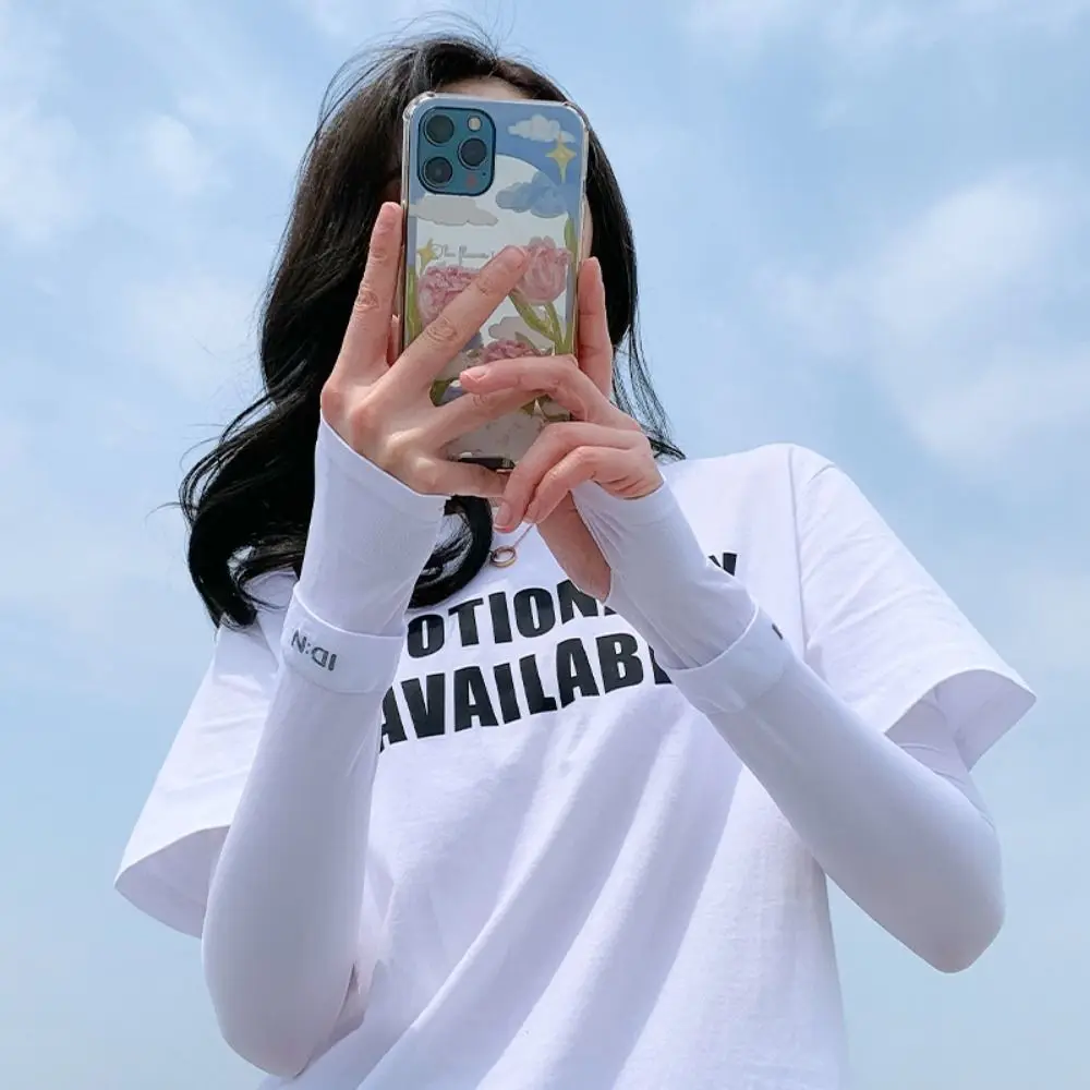 1 пара женские шелковые рукава для защиты от солнца