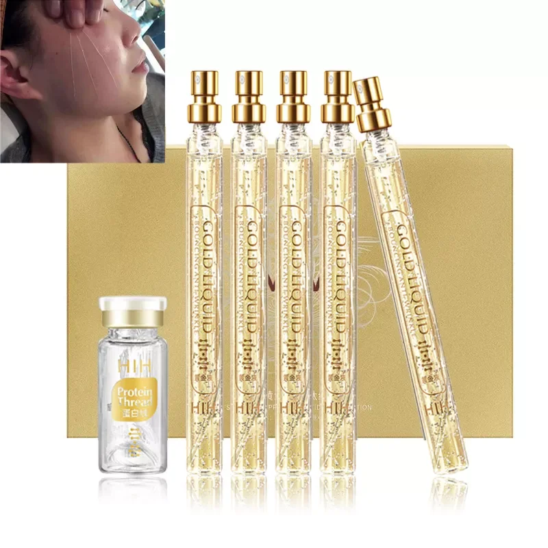 New in Lifting Threads Collagen Facial Tensioners Threads Face Care Lift Gold 24k Silk Wire Facial Serum for Anti-Aging Firming