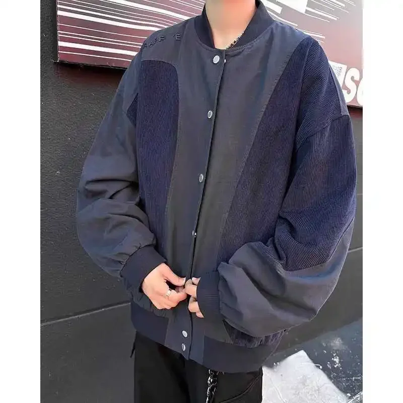 Новинка 2024 мужская вельветовая стеганая летная куртка свободная посадка