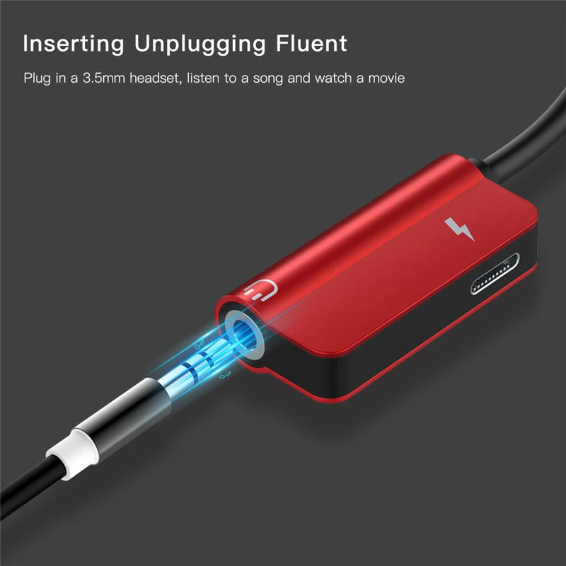 Адаптер для наушников 2 в 1 с USB C на 3 5 мм зарядное устройство аудио сплиттер Huawei P30