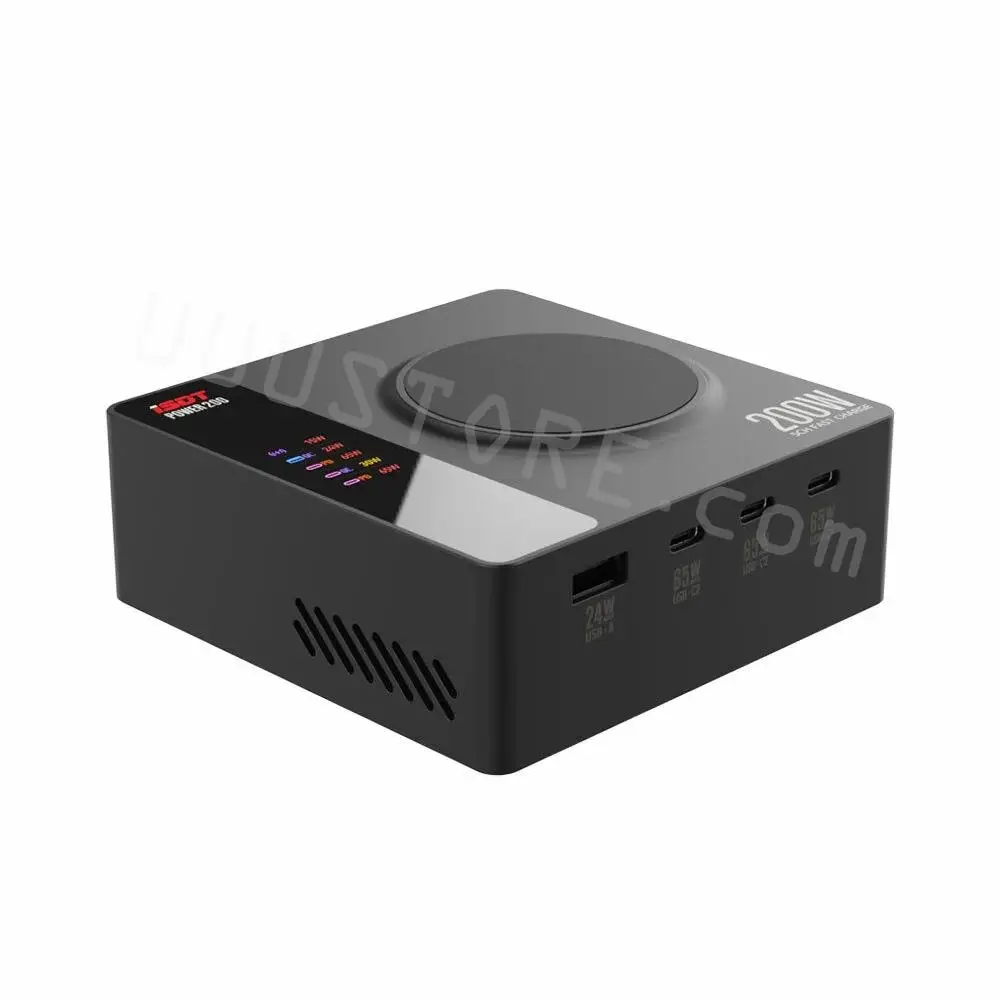 

ISDT POWER 200 200W Ultra High Power Desktop Fast Charger APP Connection 5 Independent Channel Charger With PD3.1 Quick Charging
