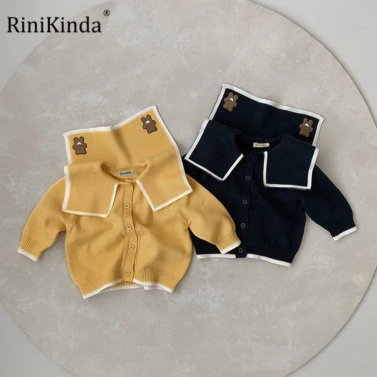 

RiniKinda Newborn Cardigan Autumn Kids Baby Coat Girl Knitting Girls Sweaters Baby Boys Jacket Sweaters Children's Clothing