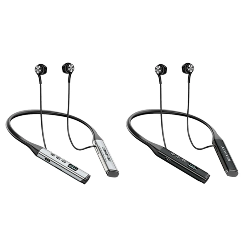 

100 Hours Bluetooth 5.3 Earphones Neckband Headphones Noise Cancelling Sports Headset With Emergency Charge