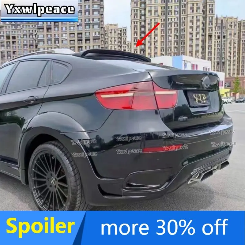 

For BMW X6 E71 Roof Spoiler 2008 2009 2010 2011 2012 13 2014 ABS Material Primer Color Rear Window Roof Spoiler Wing