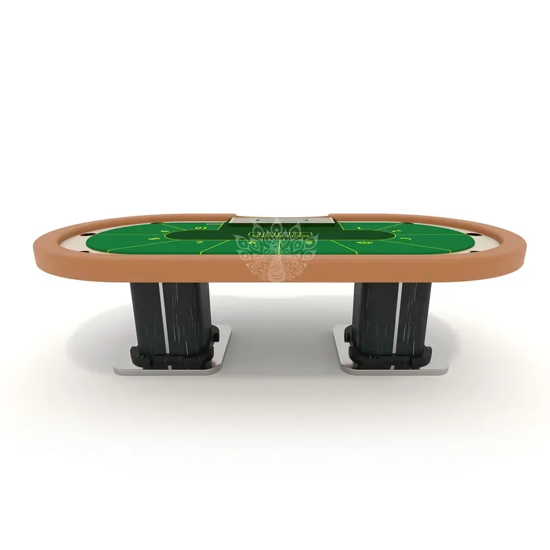 Фото Профессиональный покерный стол Deluxe Texas Holdem для блэкджека, баккары, Ниуниу, Драгон Тайгер, казино-игр, с настраиваемым дизайном №4
