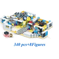 340pcs amongs game space alien impostor lab model building blocks kit bricks kids toys for children gift