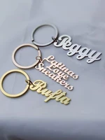 custom name keychain personalized stainless steel pendant keychains for women men customized nameplate keyring jewelry gifts