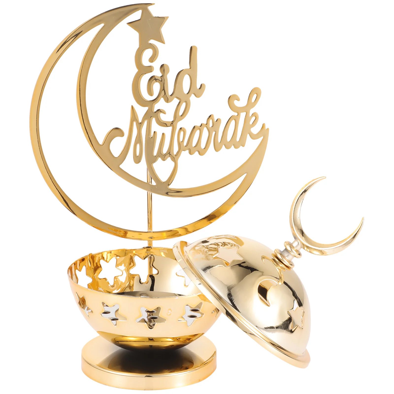 

Eid Mubarak Holder Ramadan Metal Stand Decoration Wedding Censer Candlestick