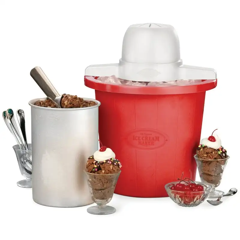 

Quart Plastic Ice cream Maker, Red