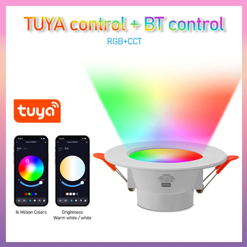 

2022 New LED Downlight Spot LED Recessed Smart Dimmable Ceiling 10W Round Plafond Light RGB Color Changing Light Bulb Track Lamp