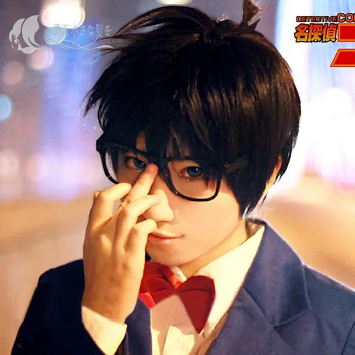

Знаменитый детектив Conan Kudo Shinichi Conan Skylark, короткие черные волосы для лица