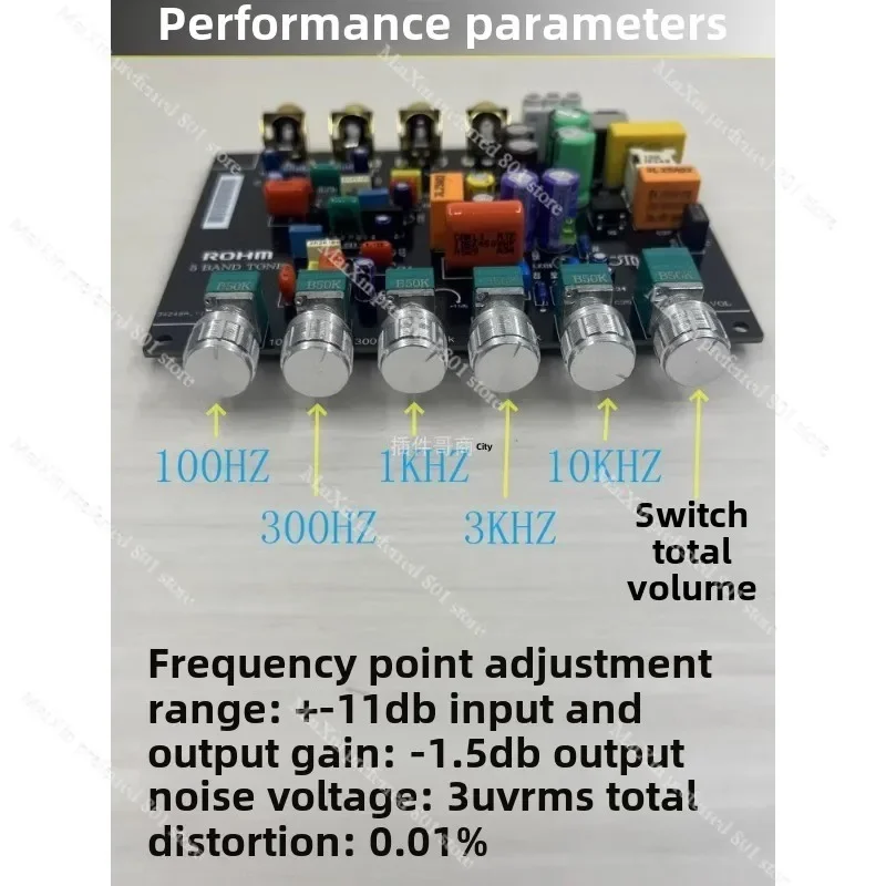 5-полосный тональный предуступник ba3822 эквалайзер тюнинговая плата Hi-Fi