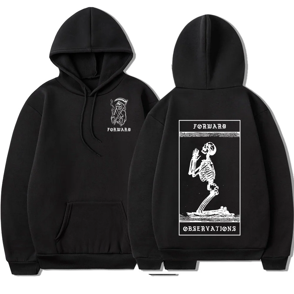 

Praying Skeleton Forward Observations Group Hoodies Men's Women's Gbrs Graphic Hoodies Punk Sweatshirt Gothic Clothes