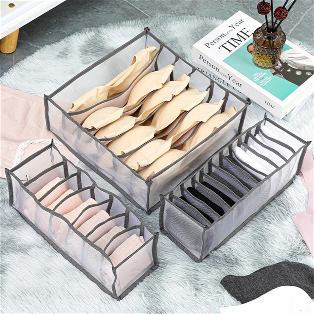

Bra Compartment Clothes Storage Box Closet Panties Pants Sock Drawer Type Compartment Bag Tshirt Drawer Divider Closet Organizer