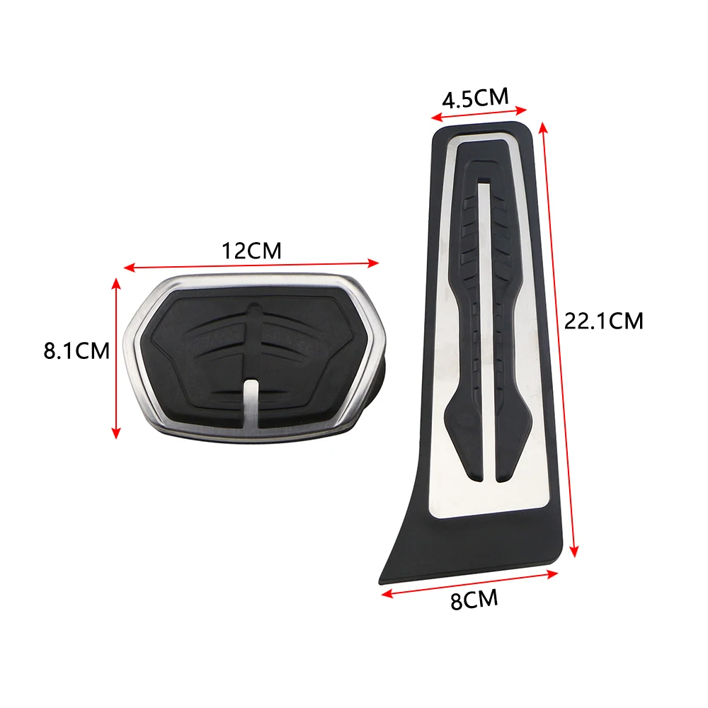 

Крышка педали для BMW X1 F48 2016- 2022 2021 X2 F39 2018 - 2021 AT (LHD), автомобильные педали из нержавеющей стали, педали акселератора, газовый тормоз