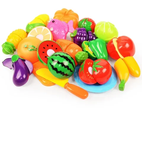 Имитация кухонной игрушки, Деревянная Классическая игра Монтессори, развивающая игрушка для детей, подарок, набор фруктов и овощей для резки