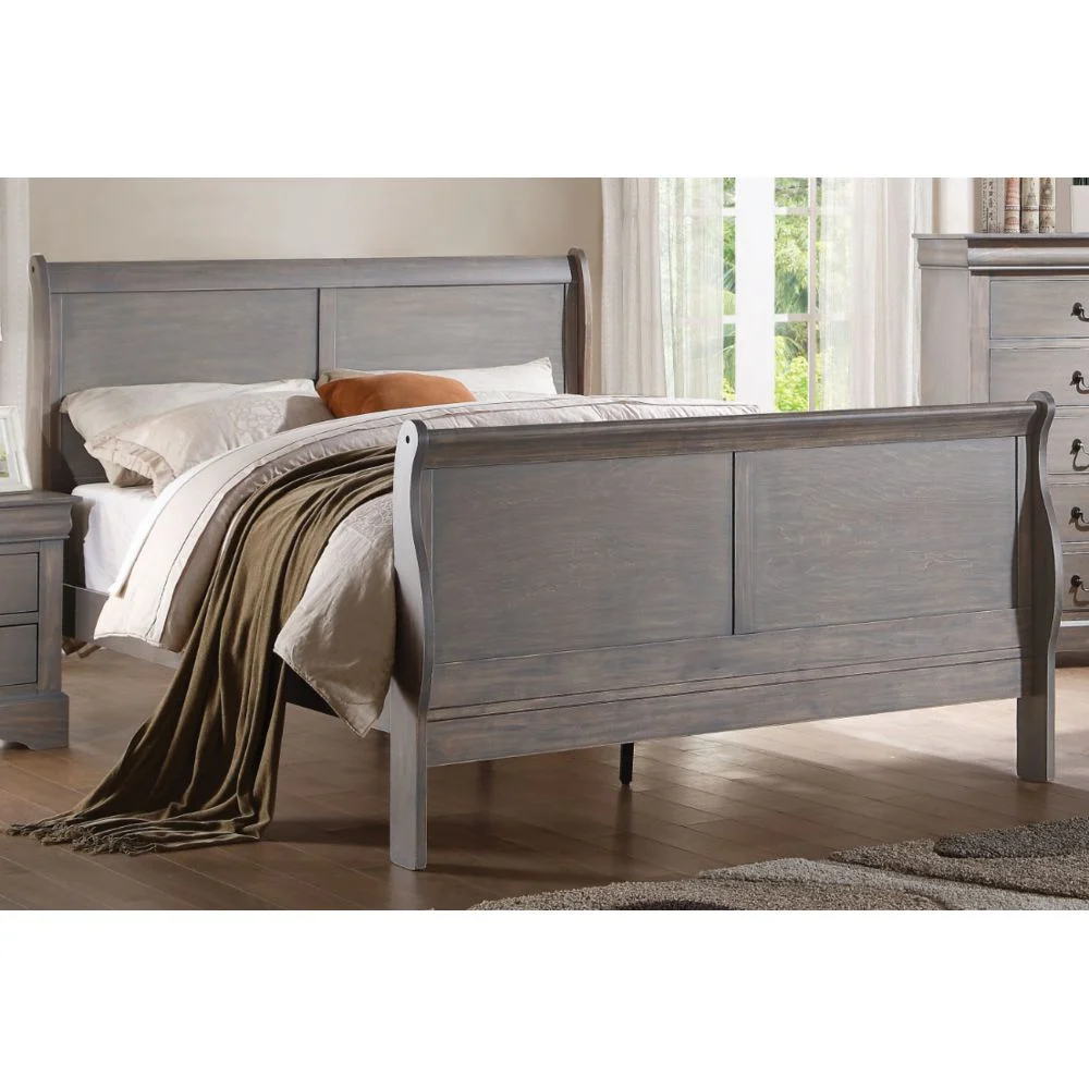 

Louis Philippe III Full Bed in Antique Gray 25510F