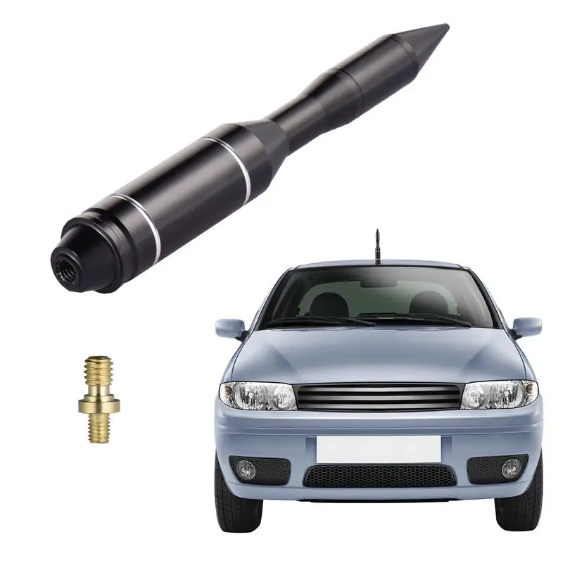 

14.5cm Alloy Bullet Antenna Alloy Vehicle Antenna Mast Replacements Designed For Optimized FM/AM Reception For Pickups Heavy